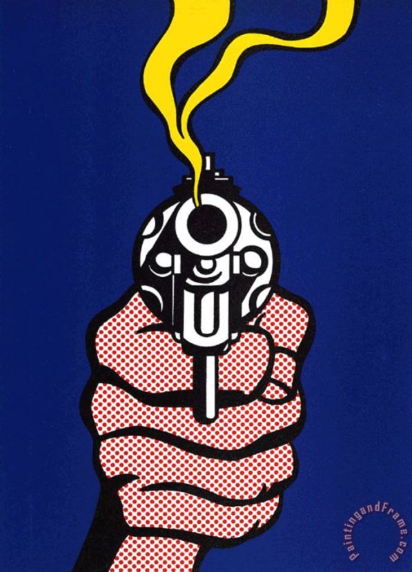 Gun Painting by Roy Lichtenstein; Gun Art Print for sale